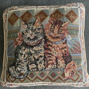Cat Tapestry Pillow with Cats Design